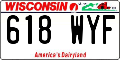 WI license plate 618WYF