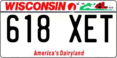 WI license plate 618XET