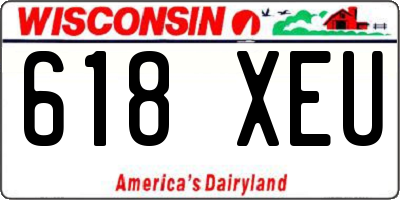 WI license plate 618XEU