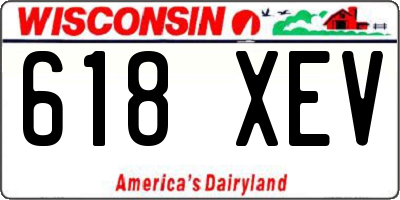 WI license plate 618XEV
