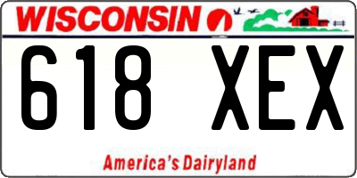 WI license plate 618XEX