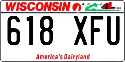 WI license plate 618XFU