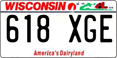 WI license plate 618XGE