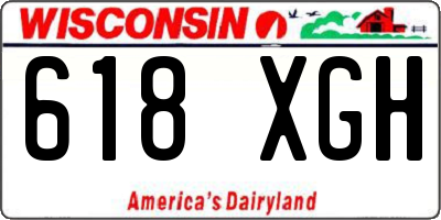 WI license plate 618XGH