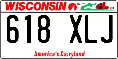 WI license plate 618XLJ