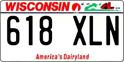 WI license plate 618XLN