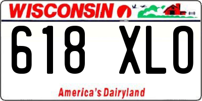 WI license plate 618XLO