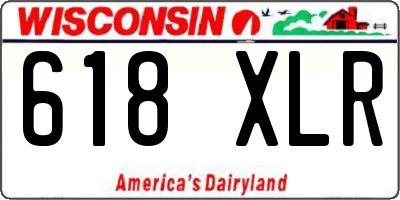WI license plate 618XLR