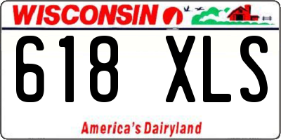 WI license plate 618XLS