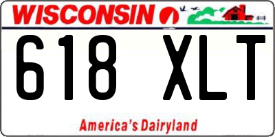 WI license plate 618XLT