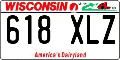 WI license plate 618XLZ
