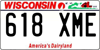 WI license plate 618XME