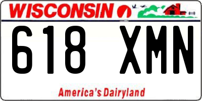 WI license plate 618XMN