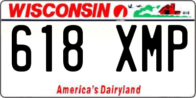 WI license plate 618XMP