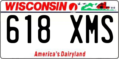 WI license plate 618XMS