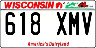 WI license plate 618XMV
