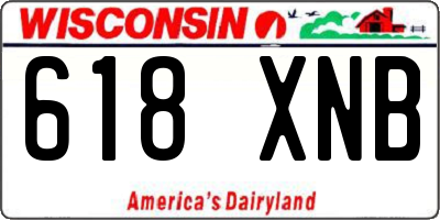 WI license plate 618XNB
