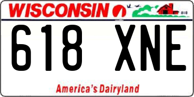 WI license plate 618XNE