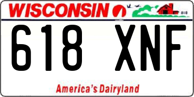 WI license plate 618XNF