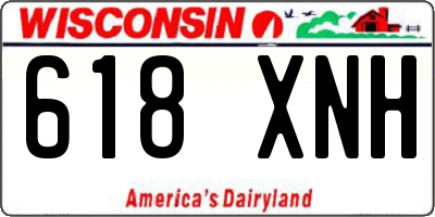 WI license plate 618XNH