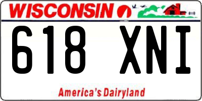 WI license plate 618XNI