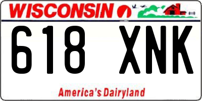 WI license plate 618XNK
