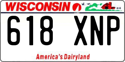 WI license plate 618XNP