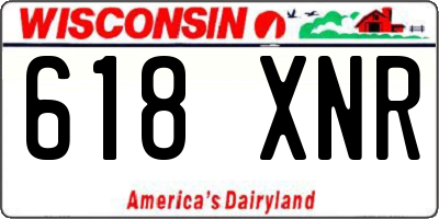 WI license plate 618XNR