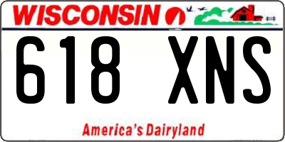 WI license plate 618XNS