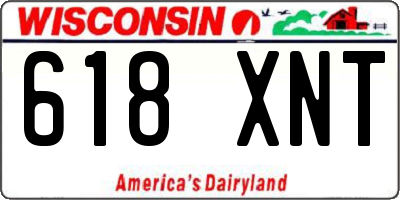 WI license plate 618XNT