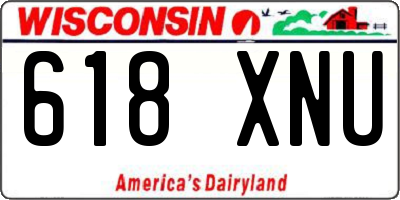 WI license plate 618XNU