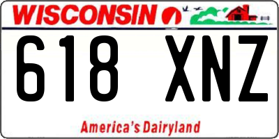 WI license plate 618XNZ