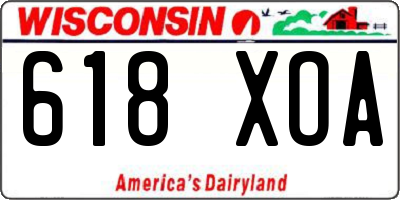 WI license plate 618XOA