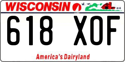 WI license plate 618XOF