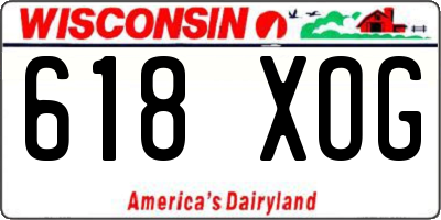 WI license plate 618XOG