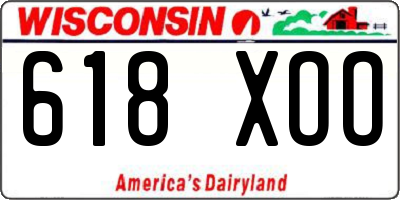 WI license plate 618XOO