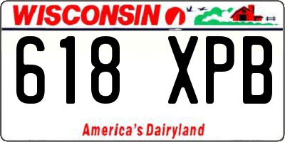 WI license plate 618XPB