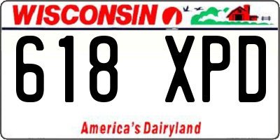 WI license plate 618XPD