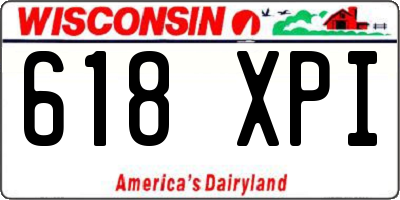 WI license plate 618XPI