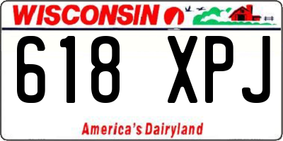 WI license plate 618XPJ