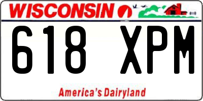 WI license plate 618XPM
