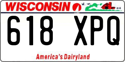 WI license plate 618XPQ