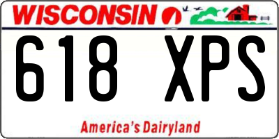WI license plate 618XPS