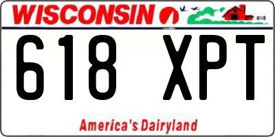 WI license plate 618XPT