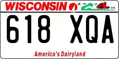 WI license plate 618XQA