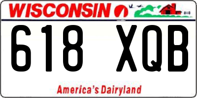 WI license plate 618XQB