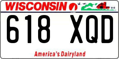 WI license plate 618XQD