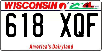 WI license plate 618XQF