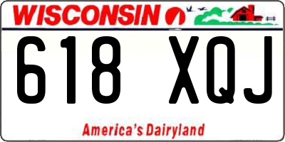 WI license plate 618XQJ