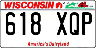 WI license plate 618XQP